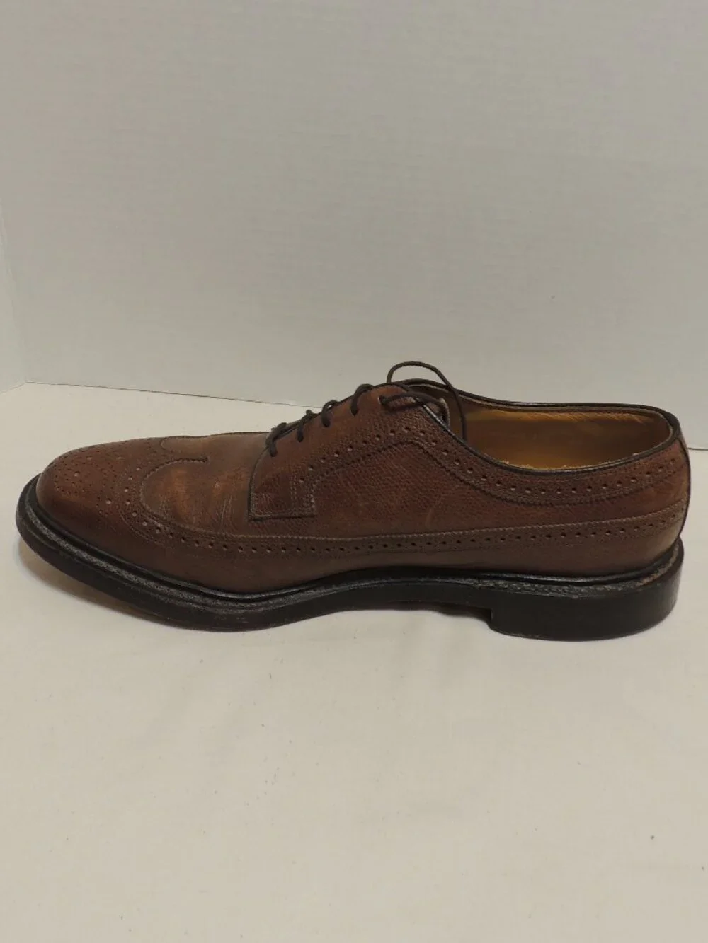 Florshiem Oxford Shoes Men 12 Brown Lace Up Business Wedding Interview Shoes